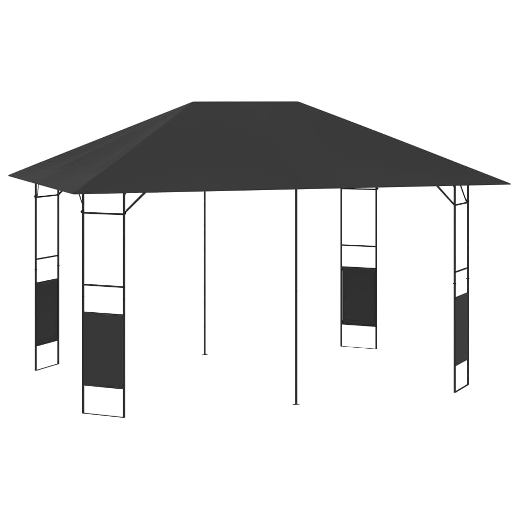 Pavilion de gradina, vidaXL, Textil/Otel, 160 g/m², 4 x 3 x 2,6 m, Antracit
