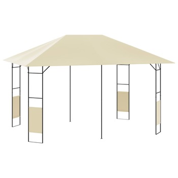 Pavilion de gradina, vidaXL, Textil/Otel, 160 g/m², 4 x 3 x 2,6 m, Crem Pavilion de gradina, vidaXL, Textil/Otel, 160 g/m², 4 x 3 x 2,6 m, Crem
