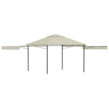 Pavilion cu acoperis dublu extins, vidaXL, Poliester, 3 x 3 x 2,75 m, Crem Pavilion cu acoperis dublu extins, vidaXL, Poliester, 3 x 3 x 2,75 m, Crem