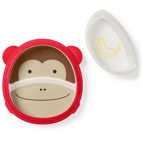 Set Skip Hop Farfurie si Bol Zoo Smart Maimutica