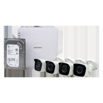 Kit supraveghere HikVision IP 4 camere bullet 2 MP hard-disk inclus NK42N0H-1T(SG) Kit supraveghere HikVision IP 4 camere bullet 2 MP hard-disk inclus NK42N0H-1T(SG)