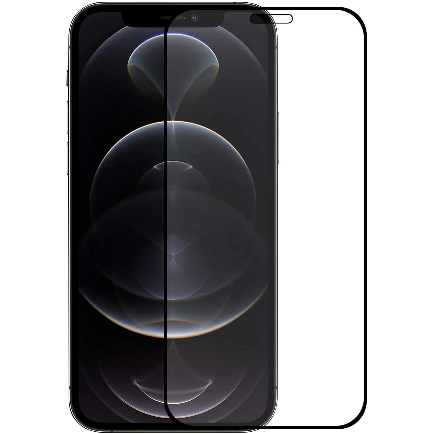 Folie de protectie pentru iPhone 12 Pro Max, sticla securizata, Full Glue, Fullscreen, Joyshell, negru