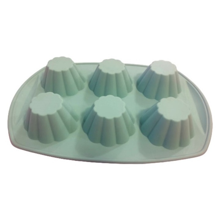 Forma din silicon pentru savarine, 6 cavitati, 77COF
