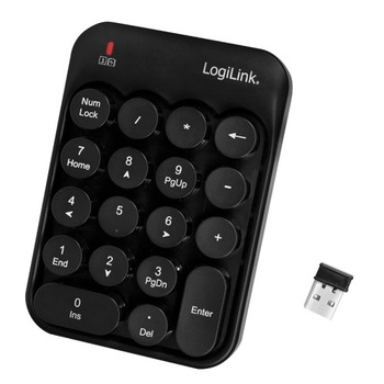 Tastatura numerica Logilink ID0173 Fara fir USB Negru Tastatura numerica Logilink ID0173 Fara fir USB Negru
