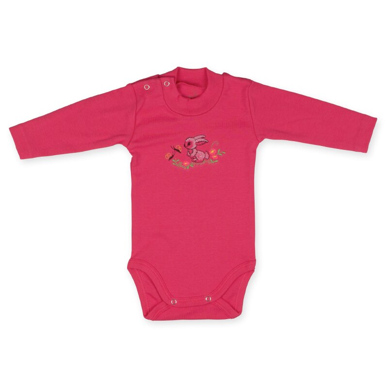 Body cu maneca lunga pentru 6-9 luni, ciclam