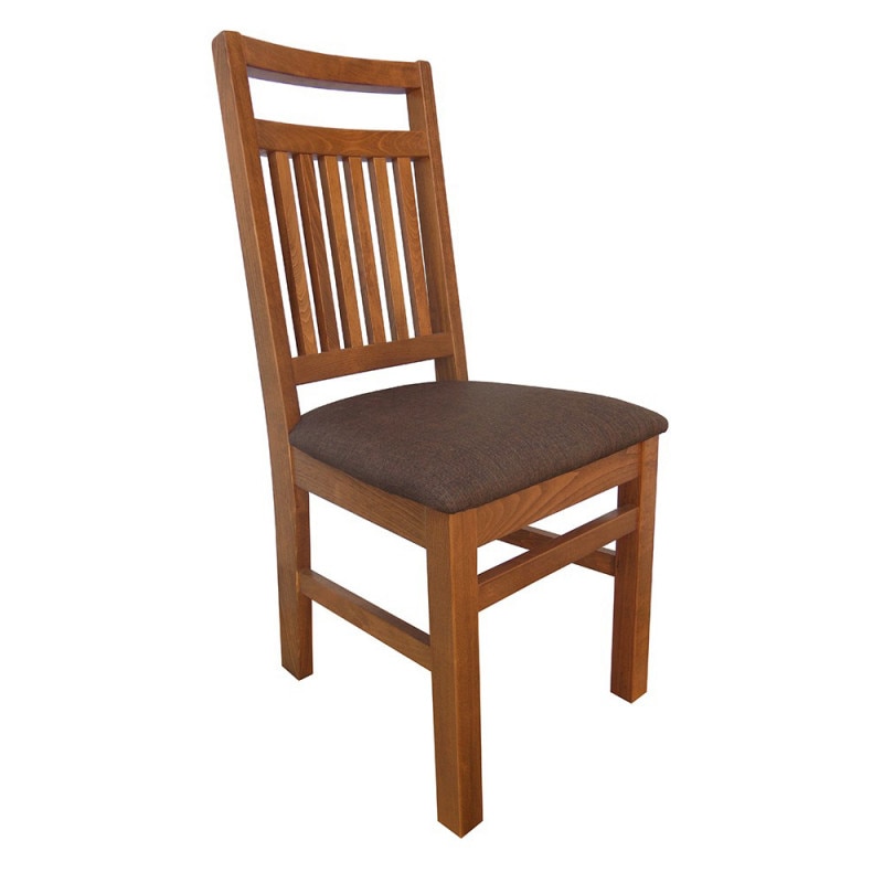 Scaun bucatarie lemn Pawl Nuc tapitat cu stofa