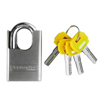 Lacat din otel Top Master Pro, 50 mm, 4 chei Lacat din otel Top Master Pro, 50 mm, 4 chei