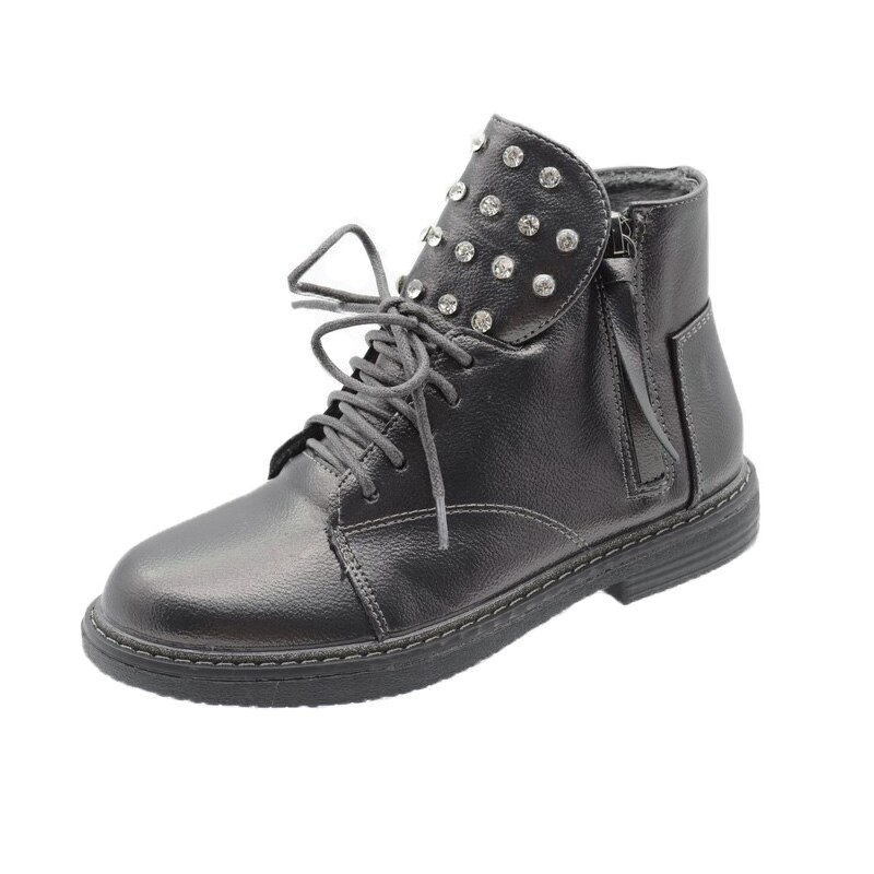 Ghete imblanite pentru fete Bessky HF81025-4, Gri