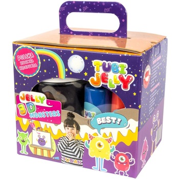 Set Tubi Jelly cu 6 culori si un acvariu mic - Monstri, Tuban Set Tubi Jelly cu 6 culori si un acvariu mic - Monstri, Tuban