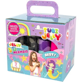 Set Tubi Jelly cu 6 culori si un acvariu mic - Sirene, Tuban Set Tubi Jelly cu 6 culori si un acvariu mic - Sirene, Tuban