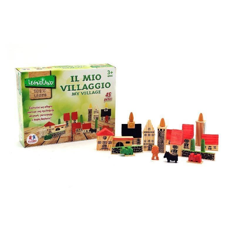 Joc Globo 100% Lemn, 45 piese