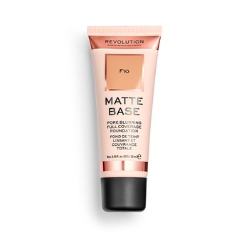 Fond de ten Makeup Revolution Matte Base, F10, 28 ml Fond de ten Makeup Revolution Matte Base, F10, 28 ml