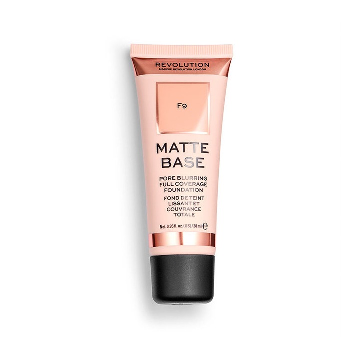 Makeup Revolution Matte Base фон дьо тен, F9, 28 мл