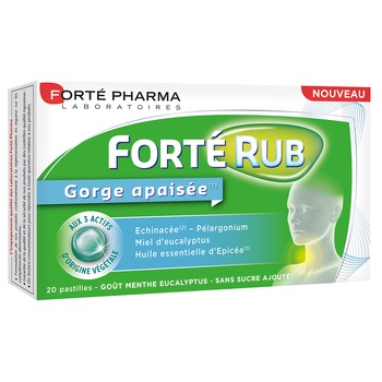 Supliment alimentar ForteRub Gorge bomboane pentru gat Fortepharma, 20 pastile Supliment alimentar ForteRub Gorge bomboane pentru gat Fortepharma, 20 pastile