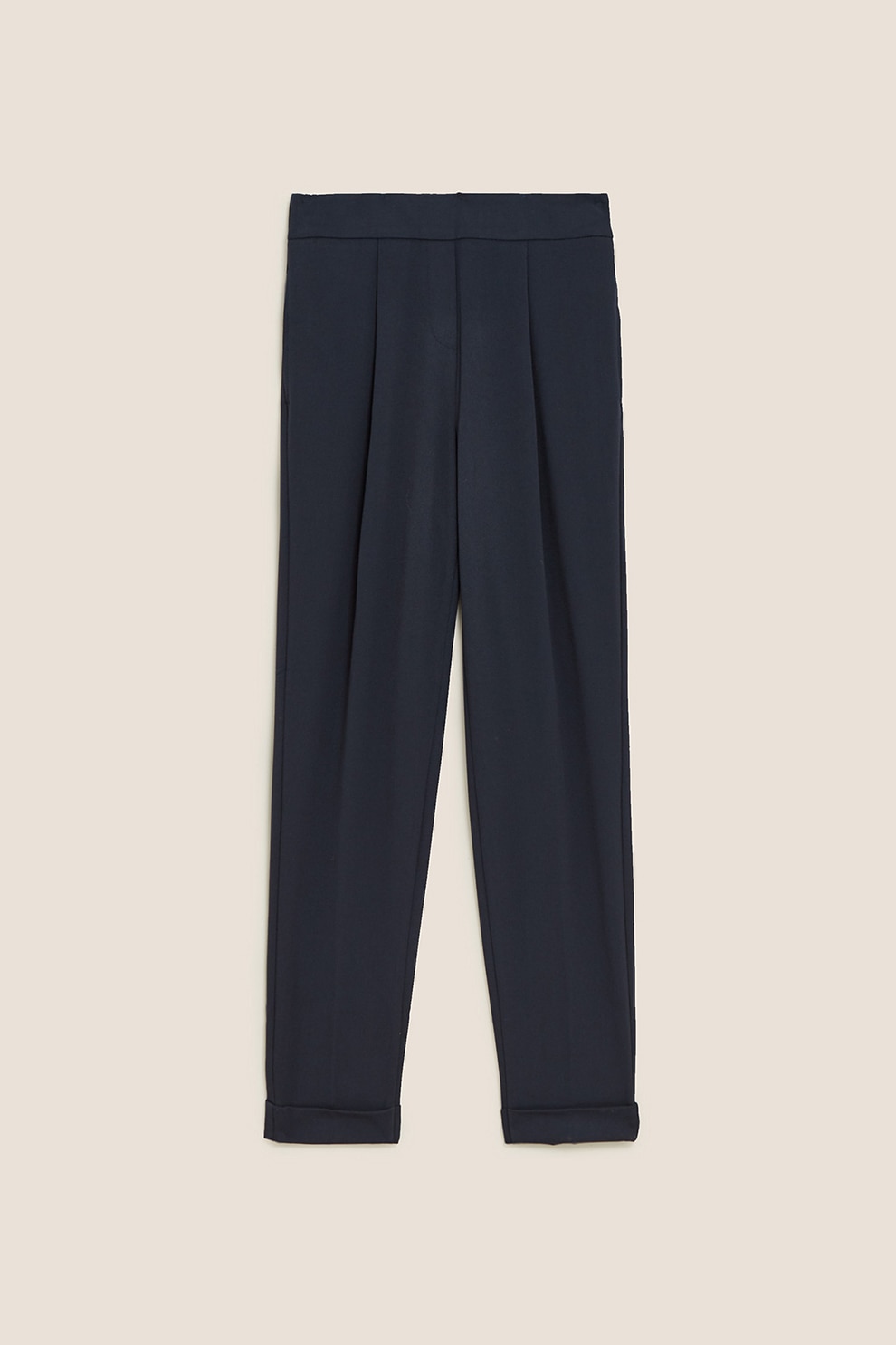 Marks & Spencer, Pantaloni cu pliuri inversate, Bleumarin inchis