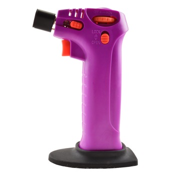 Pistol caramelizator din metal, cu maner plastic,17cm, mov, Perfect Home Pistol caramelizator din metal, cu maner plastic,17cm, mov, Perfect Home