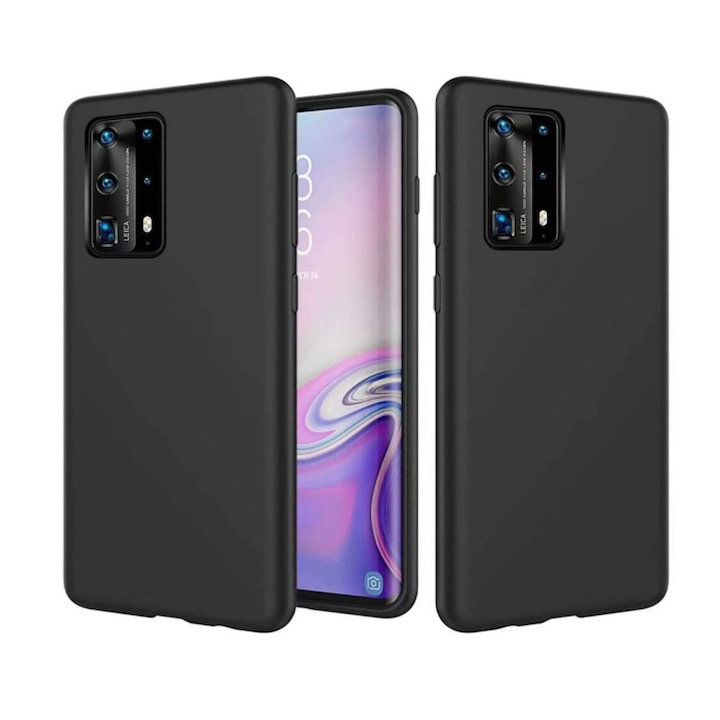 Силиконов Кейс за Huawei P40 Pro, Луксозен, Черен