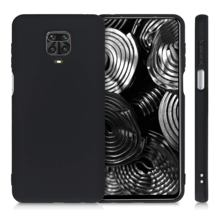 Силиконов Кейс за Xiaomi Redmi Note 9 Pro, Висококачествен, Черен