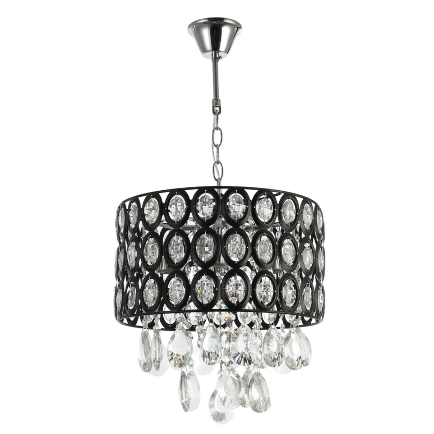 Pendul Interior Erste Design 4x60W Max E27 EL0038457 Culoare Crom si Negru