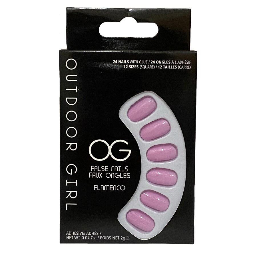 Set 24 Unghii False cu adeziv inclus Outdoor Girl False Nails, Flamenco