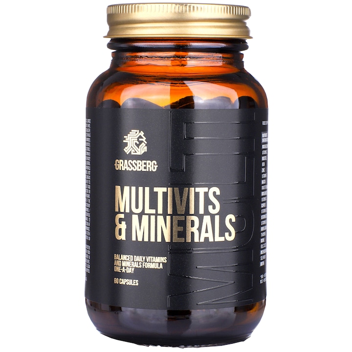 Supliment alimentar Grassberg Multivits & Minerals, 60 sgels