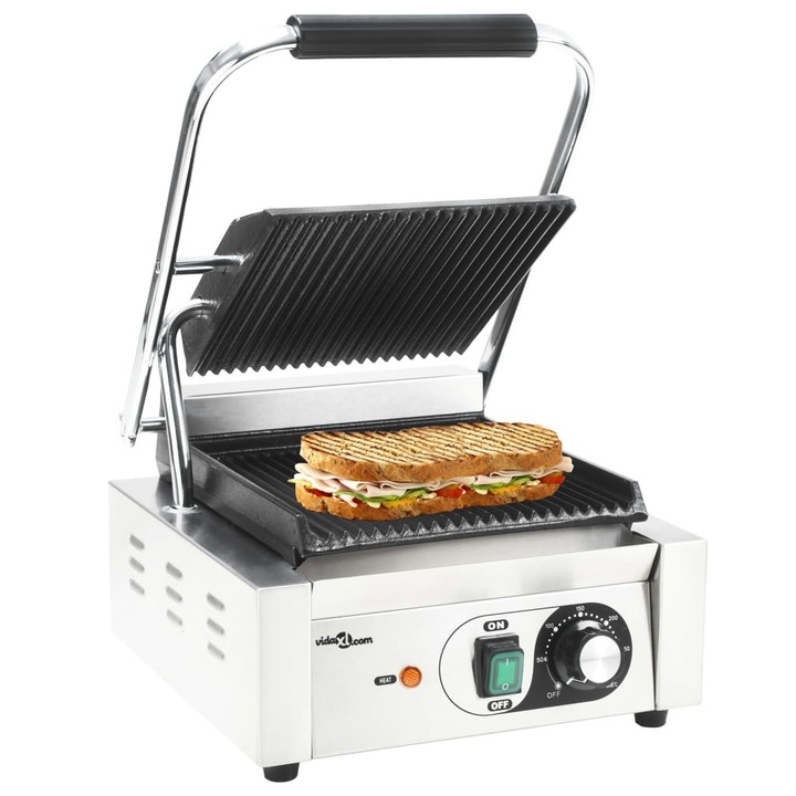bordás kontaktgrill vidaXL 2200 W 43 x 30,5 x 20 cm