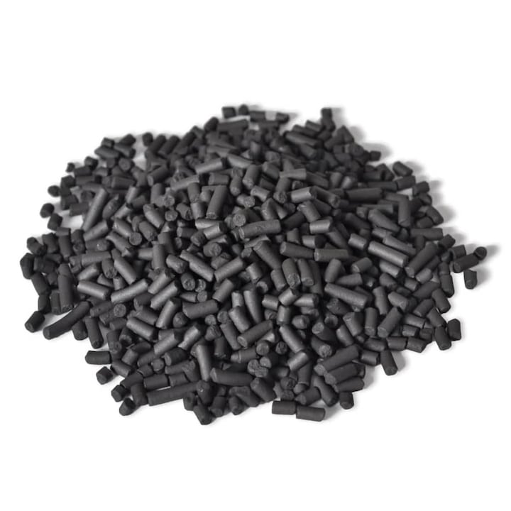 Гранули активен въглен vidaXL, карбон, 5 кг, черен