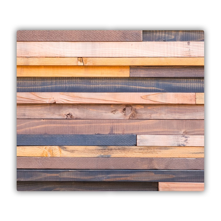 Tocator pe sticla, husa de bucatarie, Perete de lemn, 60 cm x 52 cm