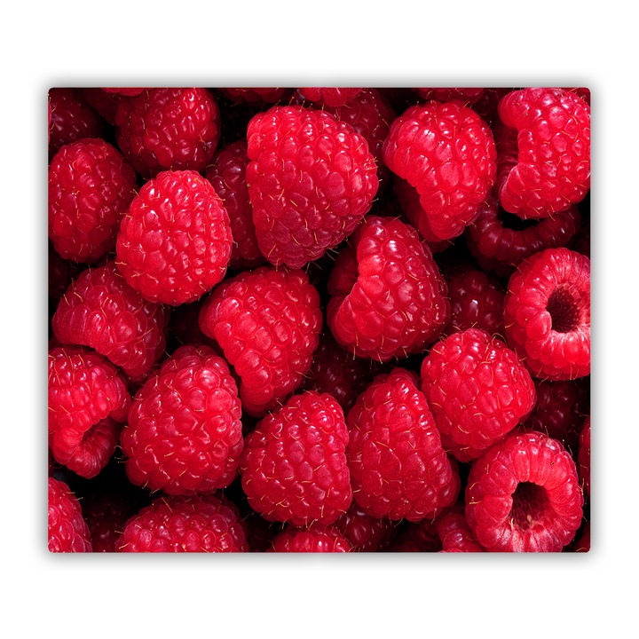 Tocator pe sticla. 60x 52cm. husa de bucatarie. Zmeura