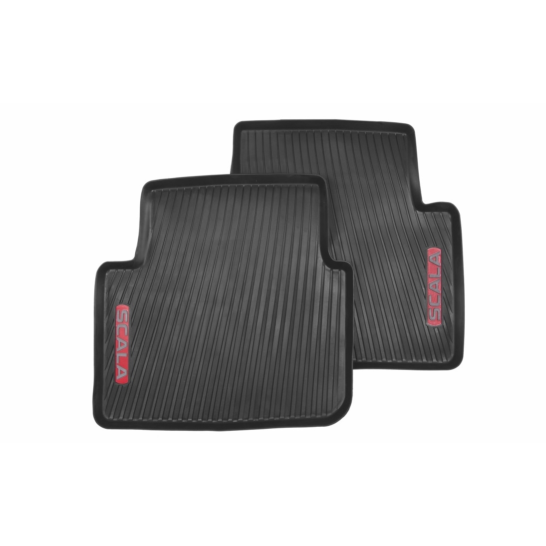 Set 2 covorase cauciuc spate, Skoda Scala, Negru
