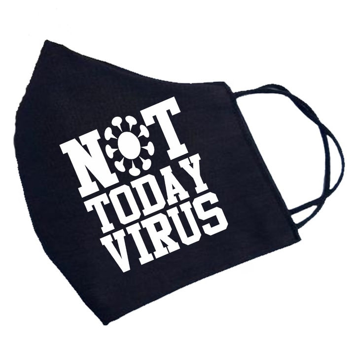 Защитна маска за лице, персонализирана, изработена от памук - Not today virus