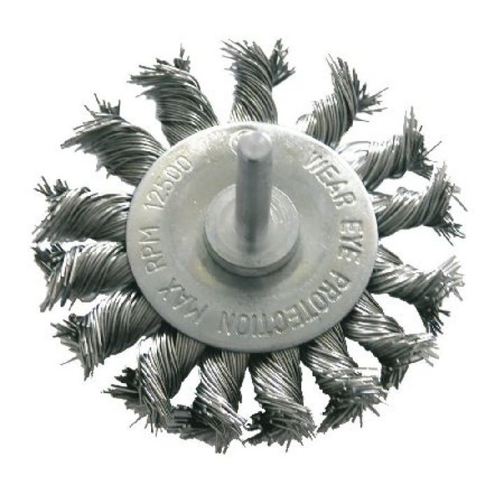 Perie Sarma Impletita Tip Circular Cu Tija 75mm