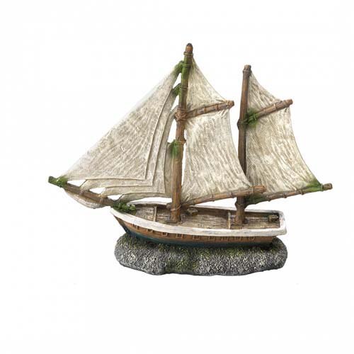 Decoratiune pentru acvariu Pirate Ship, Ebi, Multicolor, 20x6.5x16 cm