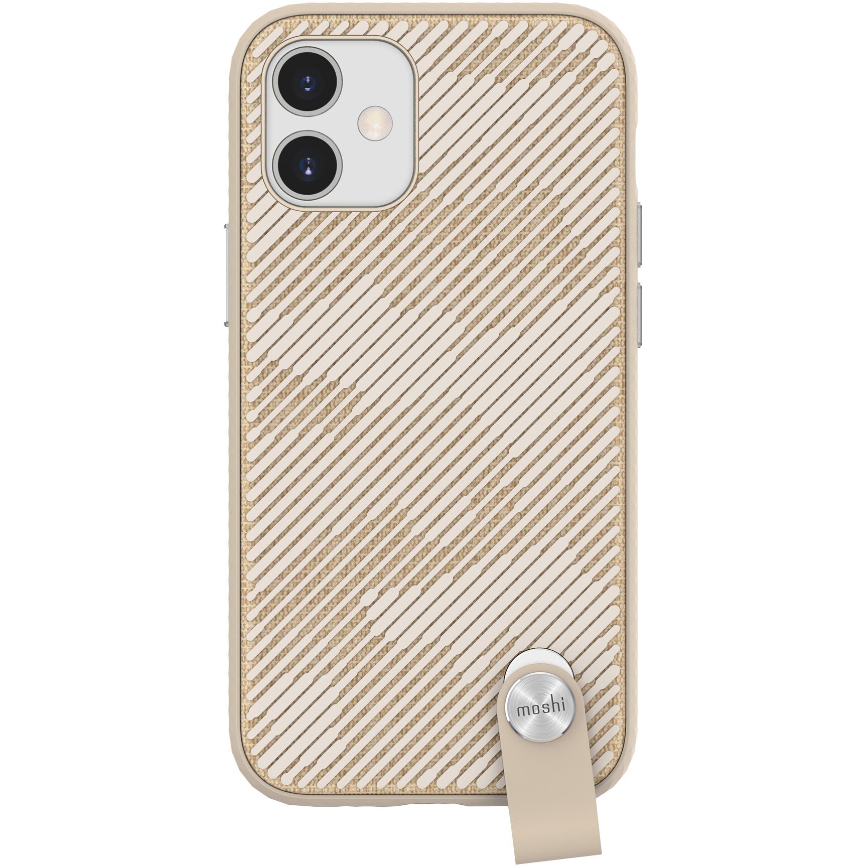 Husa de protectie Moshi Altra slim case, Curea detasabila pentru iPhone 12 mini, Beige