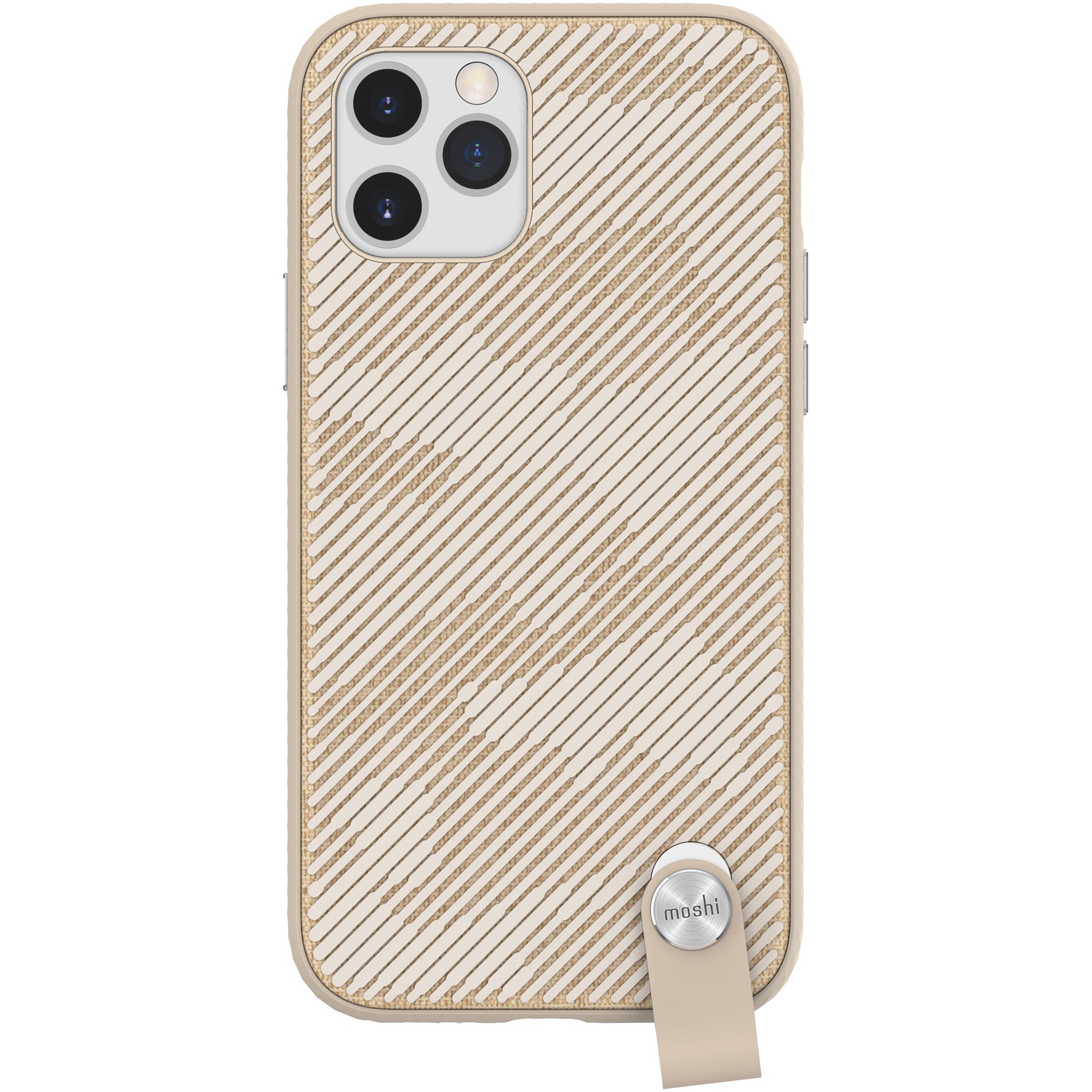 Husa de protectie Moshi Altra slim case, Curea detasabila pentru iPhone 12/12 Pro, Beige