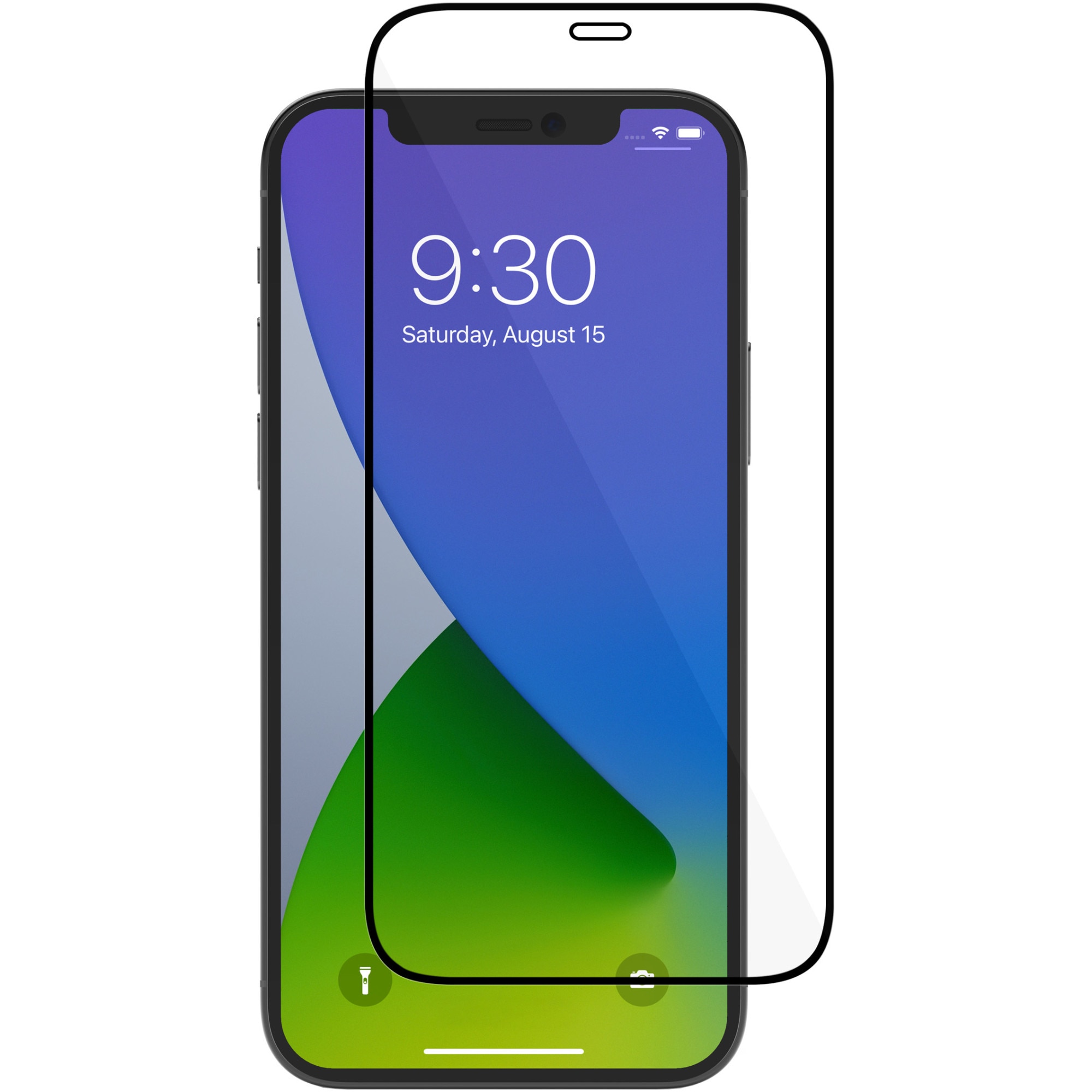 Folie de protectie Moshi AirFoil Pro Anti-shatter pentru iPhone 12/12 Pro, Black