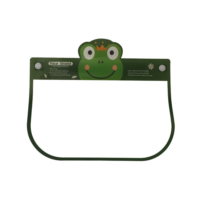 Gyerek plexi maszk / arcvédő pajzs / arcpajzs több mintával - Békakirály