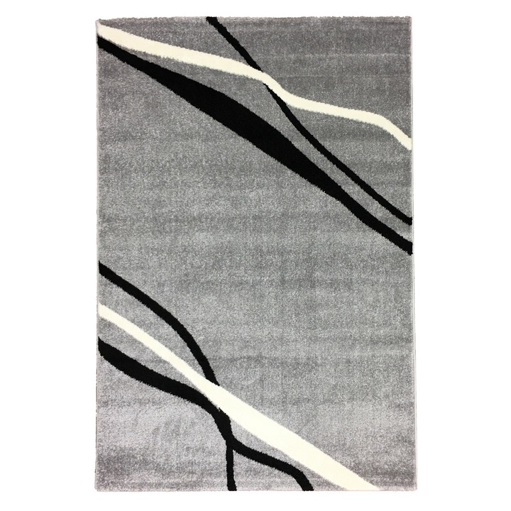 Barcelona E741 szürke-fekete szőnyeg 80x150 cm