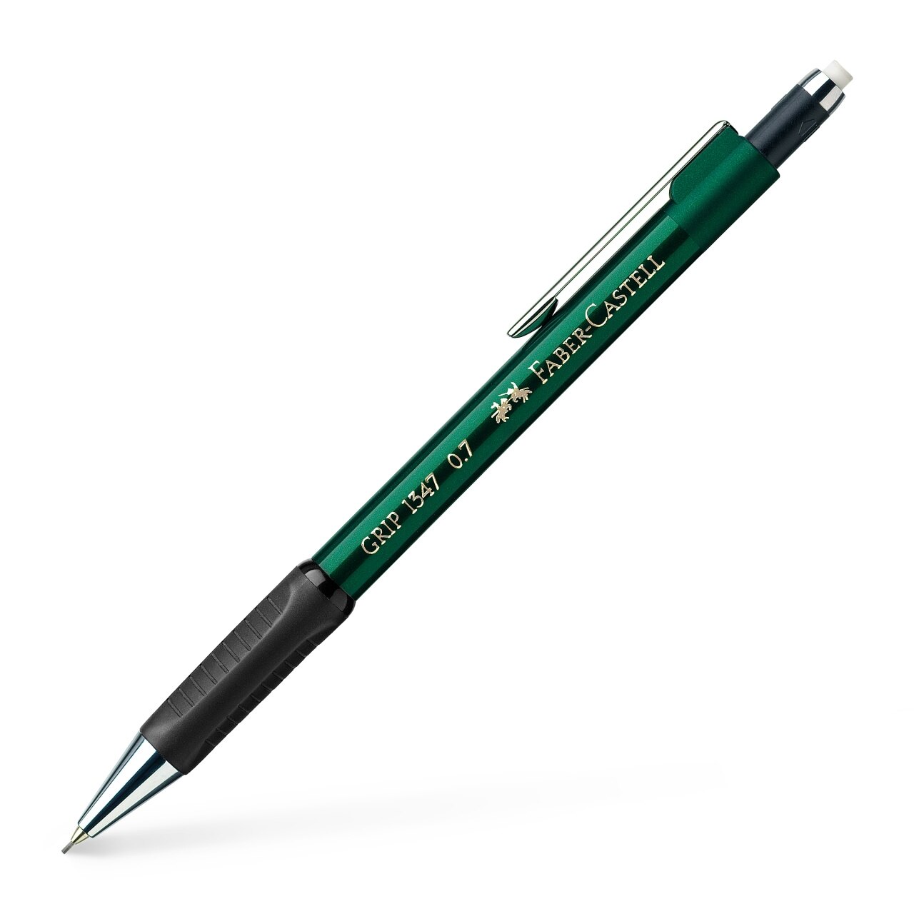 Creion Mecanic Grip Plus 1347, Faber-Castell, 0.7mm, Verde Metalizat