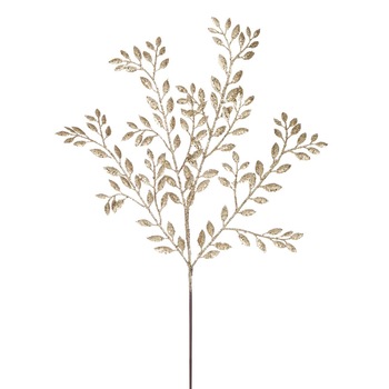 Ramura aurie decorativa de Craciun, 55 cm Ramura aurie decorativa de Craciun, 55 cm