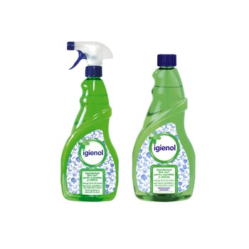 Dezinfectant fara clor Igienol Mar Verde 750 ml cu rezerva de 750 ml Dezinfectant fara clor Igienol Mar Verde 750 ml cu rezerva de 750 ml