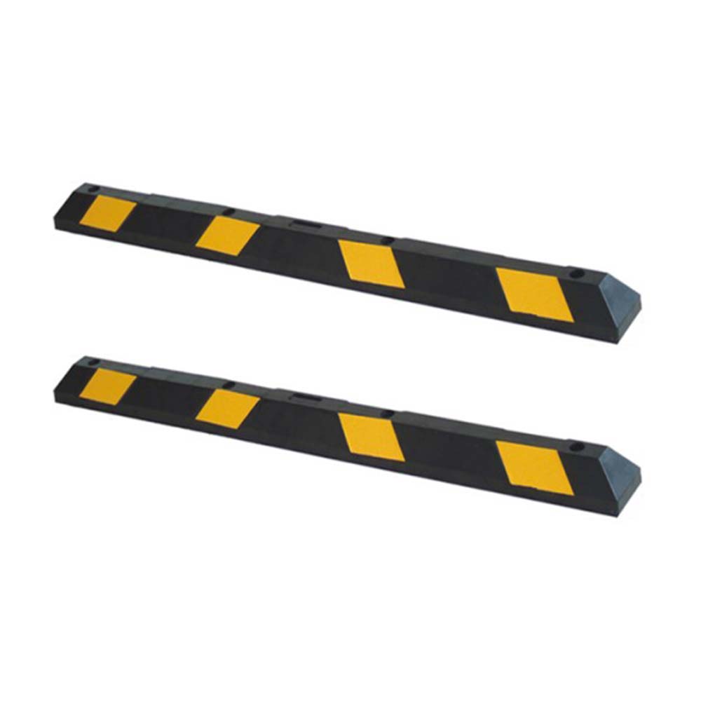 Opritor pentru masina din cauciuc, galben/negru, 1830x150x100 mm, set 2 bucati