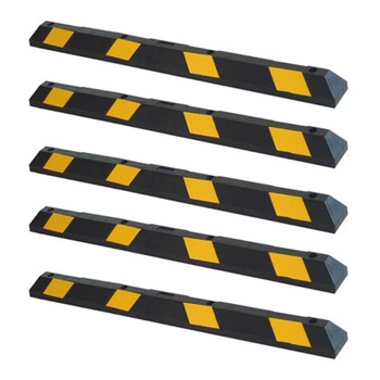 Opritor pentru masina din cauciuc, galben/negru, 1830x150x100 mm, set 5 bucati Opritor pentru masina din cauciuc, galben/negru, 1830x150x100 mm, set 5 bucati