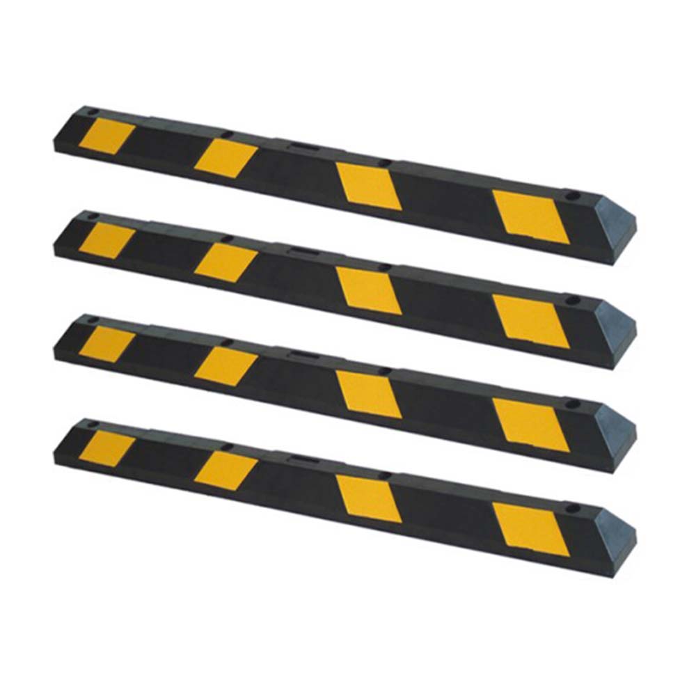 Opritor pentru masina din cauciuc, galben/negru, 1830x150x100 mm, set 4 bucati