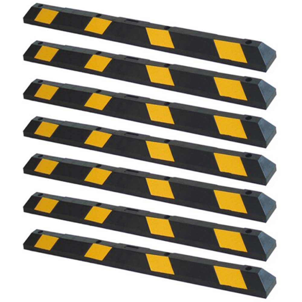 Opritor pentru masina din cauciuc, galben/negru, 1830x150x100 mm, set 7 bucati