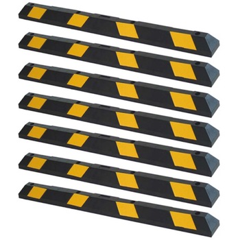 Opritor pentru masina din cauciuc, galben/negru, 1830x150x100 mm, set 7 bucati Opritor pentru masina din cauciuc, galben/negru, 1830x150x100 mm, set 7 bucati