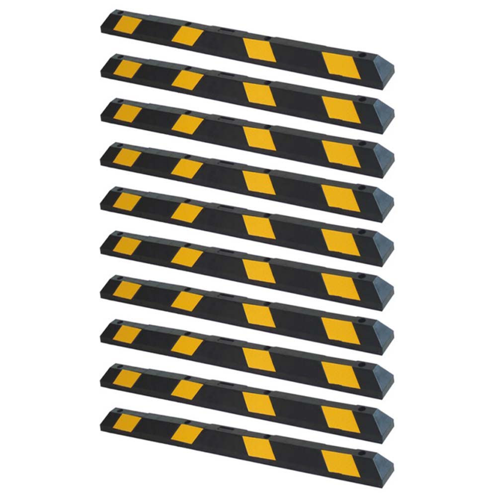 Opritor pentru masina din cauciuc, galben/negru, 1830x150x100 mm, set 10 bucati