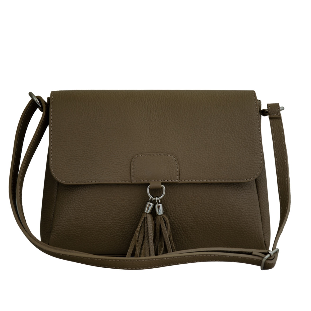 Geanta de dama din piele naturala Eva Bags, Gabi taupe