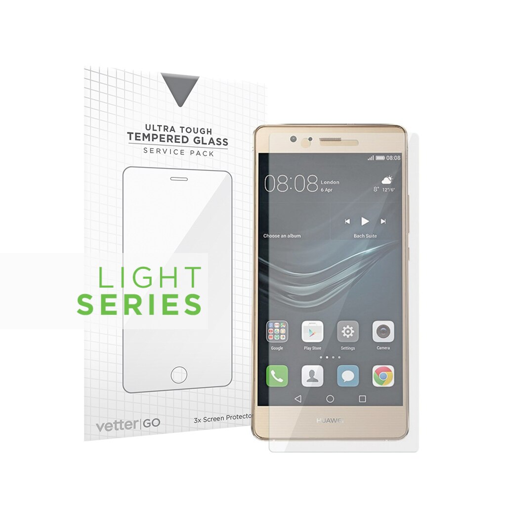 Folie/Geam de protectie Vetter pentru Huawei P9 Lite, 3 Pack Lite Series