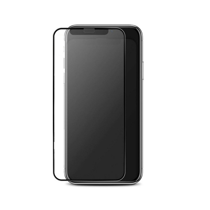 Folie Sticla Securizata Premium 5d Mr. Monkey Strong Hd Compatibila Cu iPhone 12 Pro Max Full Cover Transparenta Matta